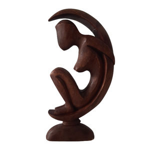 Danish Teak Wood abstract sculpture of woman